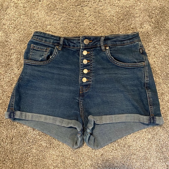 Zara High Waisted Jeans Shorts